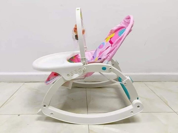 3-in-1 Baby Rocker | Infant-to-Toddler Convertible Rocking Chair with Music, Vibration & Safety Harness | Kal Kids Collection