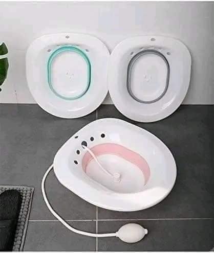 Sitz Bath for Toilet Seat, Hemorrhoids Postpartum Care Basin, Sitz Baths with Flusher Pregnant Women, Soaking Basin Ideal for Inflammation Treatment, Deeper Bowl, Fits Universal Toilet