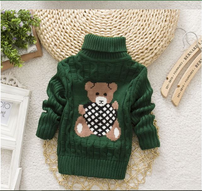 Cutest Teddy Unisex Warm Turtleneck Baby Sweater