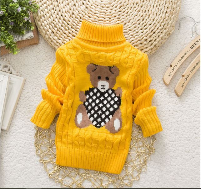 Cutest Teddy Unisex Warm Turtleneck Baby Sweater