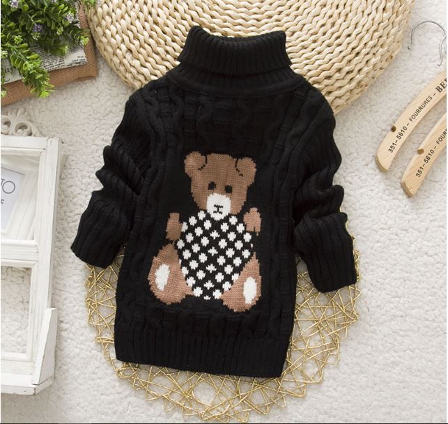 Cutest Teddy Unisex Warm Turtleneck Baby Sweater