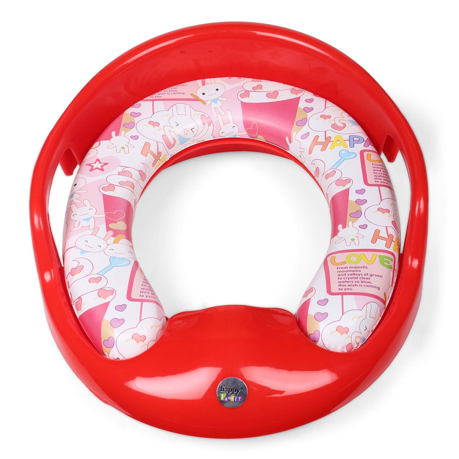Super Soft & Durable Full Cushion Potty Trainer Seat with Handle | Comfortable & Secure Toilet Training for Toddlers