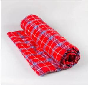 Fabric Customized Fleece Maasai Shuka | Soft Kikoi / Leso Wrap | Multi-Purpose Warm Traditional Blanket | Available in Assorted Vibrant Colors