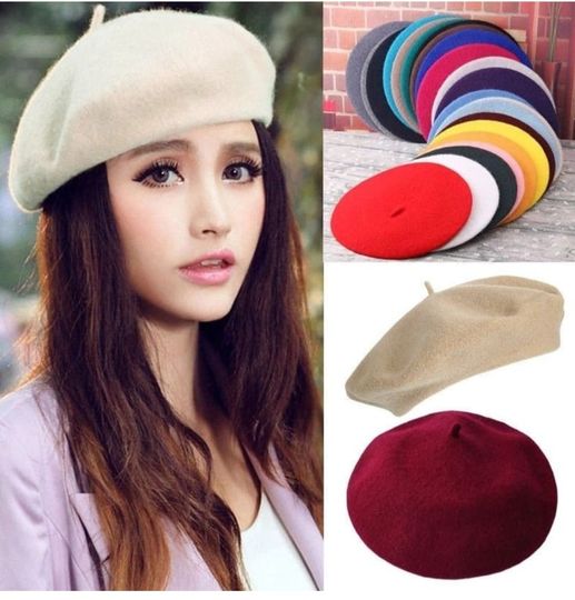 Best Deal – High-Quality French Beret Caps for Women | Autumn & Winter Plain Wool Blend Berets | Chic Outdoor Street Style Hats for All Occasions