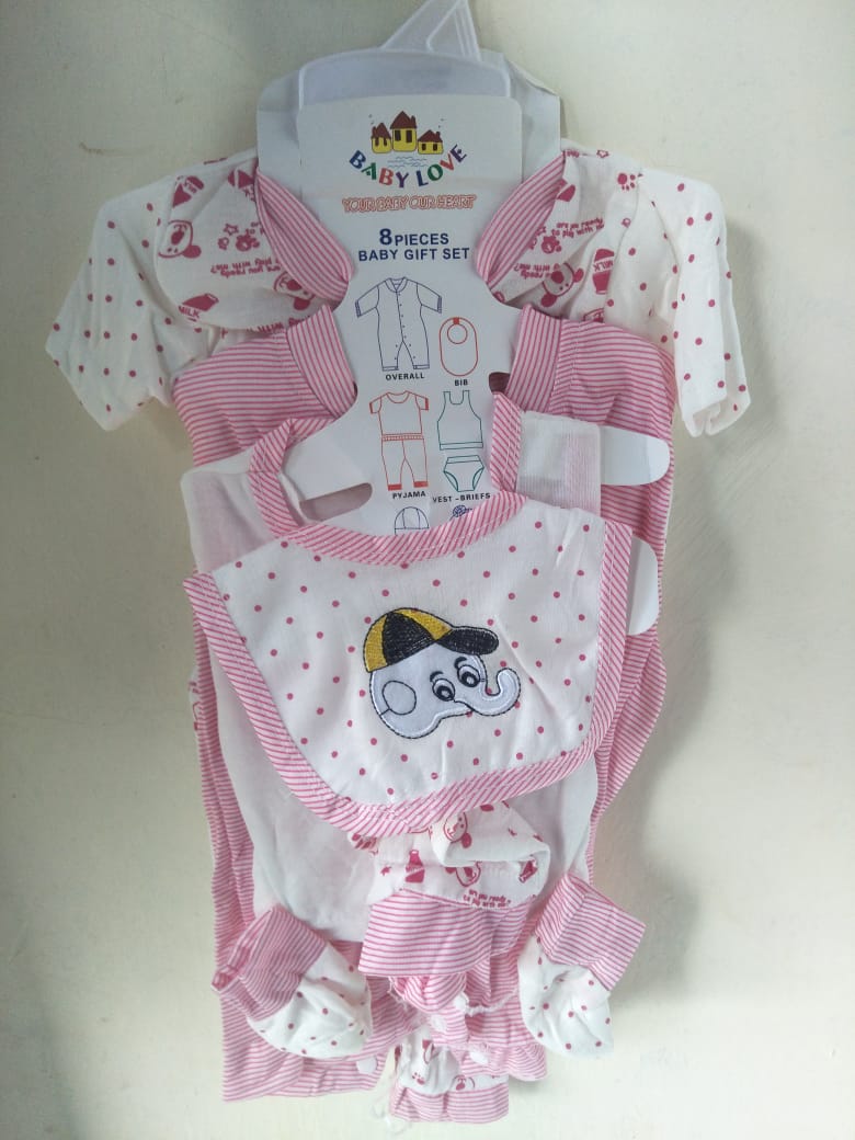 8-Piece Receiving Set for Newborns – Soft Cotton Essentials for Boys, Girls & Unisex Babies