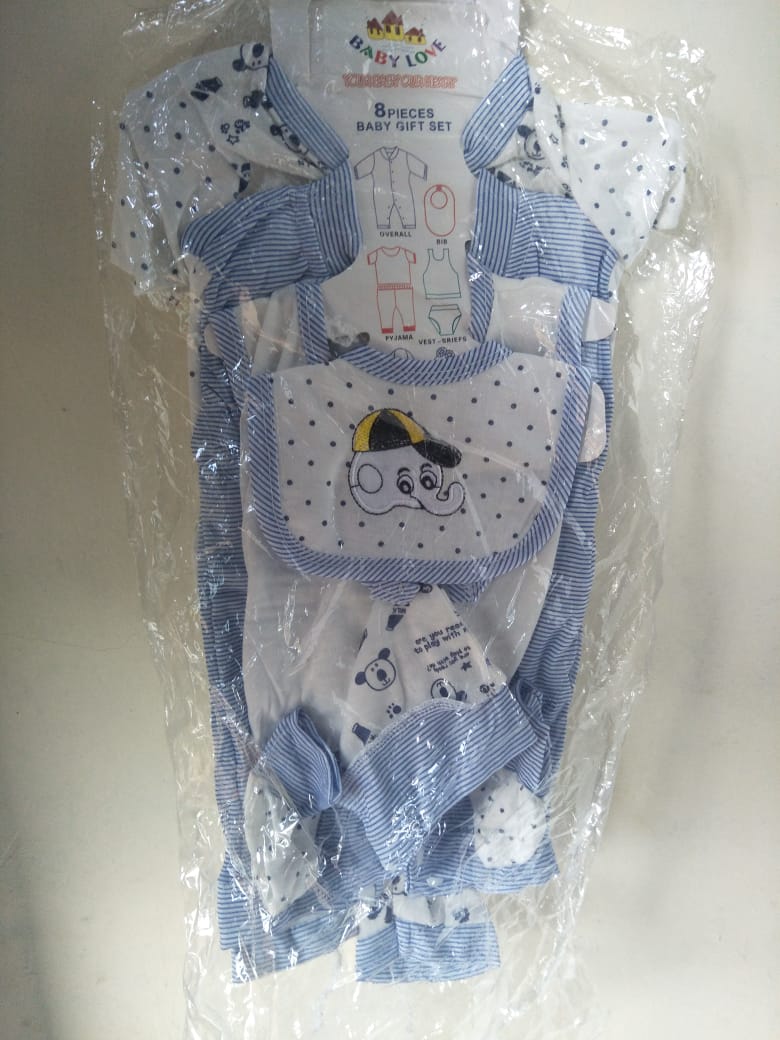 8-Piece Receiving Set for Newborns – Soft Cotton Essentials for Boys, Girls & Unisex Babies