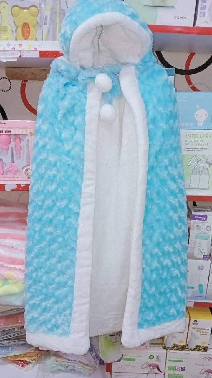LARGE HOODED BABY SHAWL/BLANKET