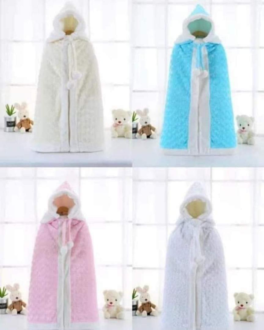 LARGE HOODED BABY SHAWL/BLANKET