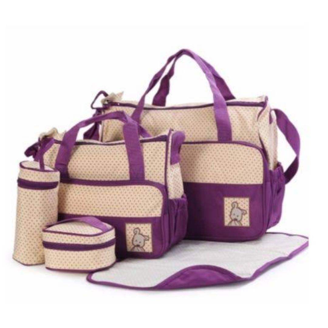 5 pieces dotted daiper bag