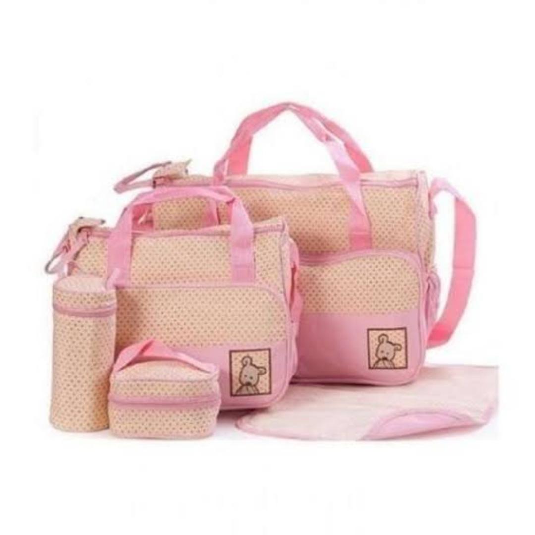 5 pieces dotted daiper bag
