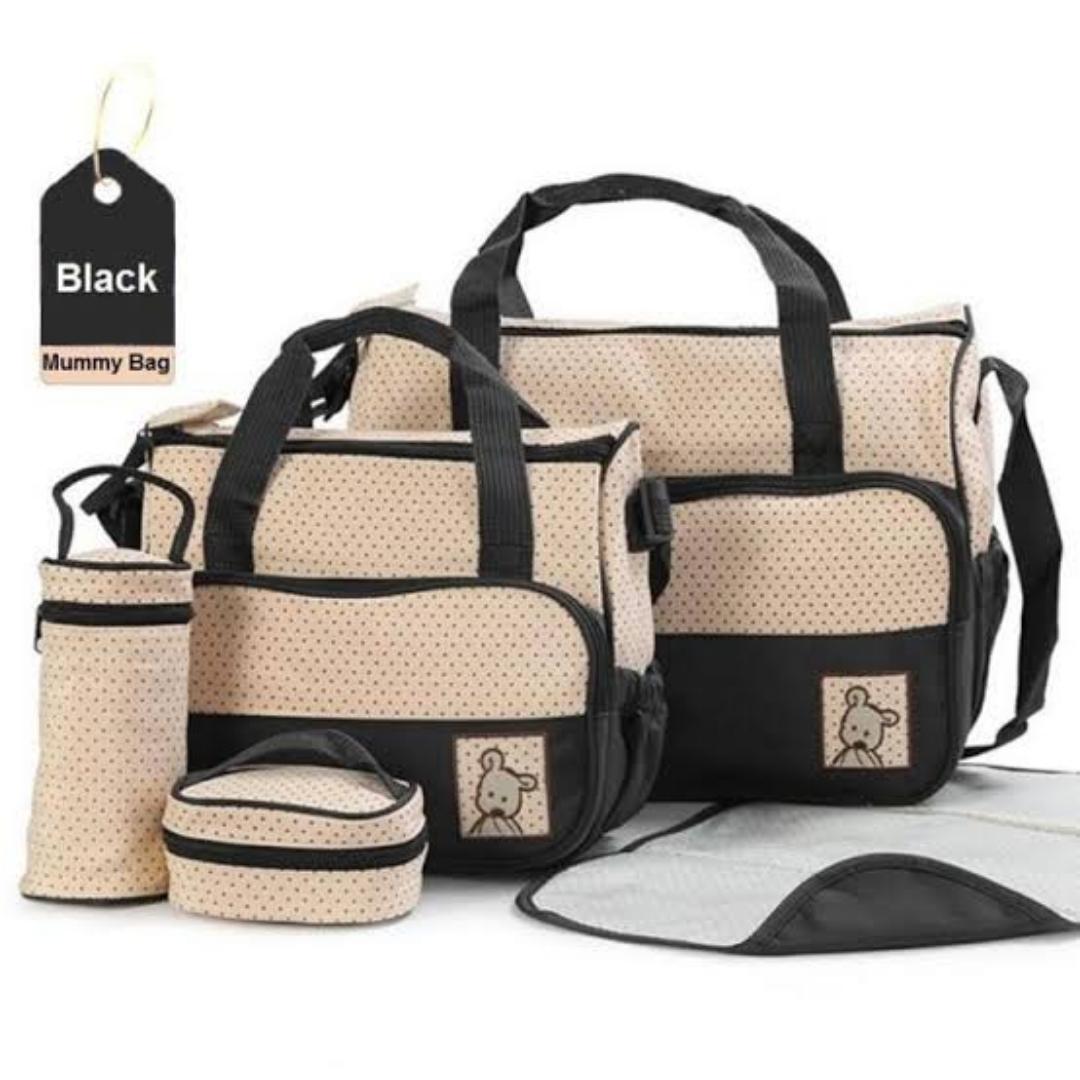 5 pieces dotted daiper bag