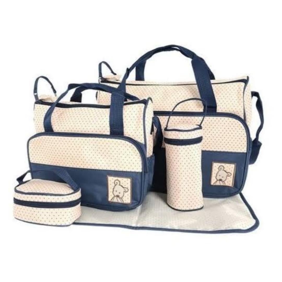 5 pieces dotted daiper bag