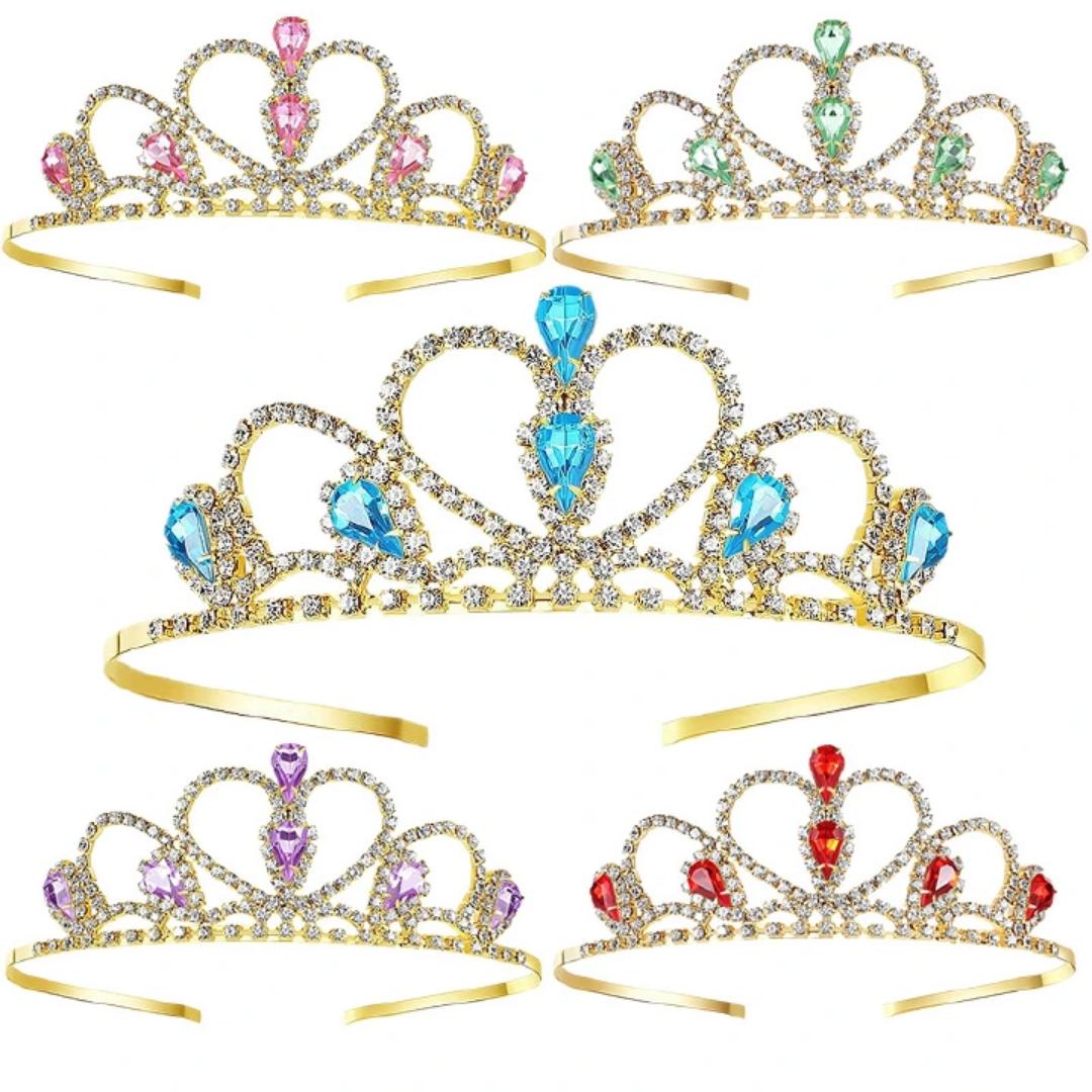 Princess Tiara Crown for Girls | Elegant Dress-Up or Birthday Accessory | Sparkling Rhinestones for Toddlers & Kids – Lightweight & Comfortable Fit