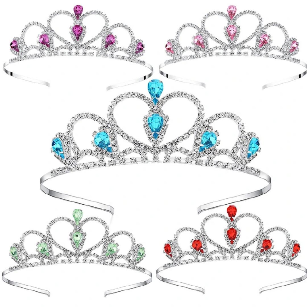 Princess Tiara Crown for Girls | Elegant Dress-Up or Birthday Accessory | Sparkling Rhinestones for Toddlers & Kids – Lightweight & Comfortable Fit