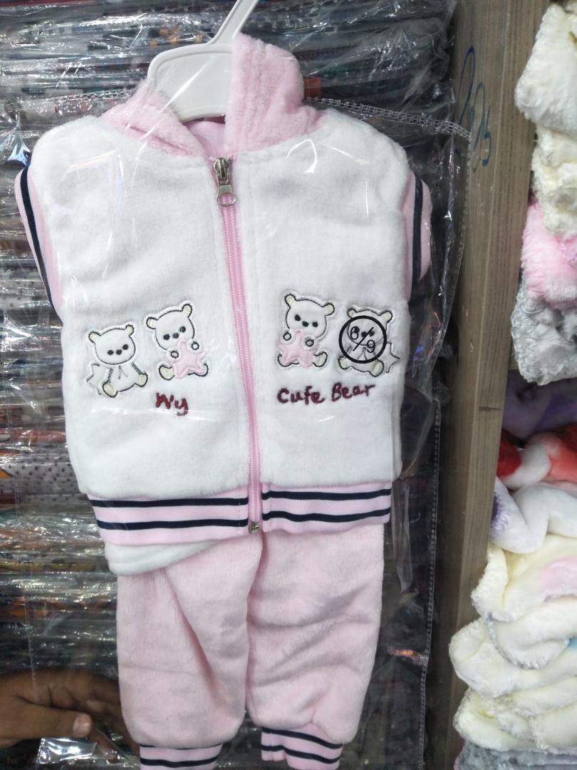 3-Piece Baby Clothes Set – Soft Cotton Outfit with Long-Sleeve Top, Pants & Matching Hat for Newborns and Infants