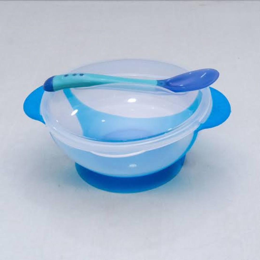 Baby Feeding Set – Heat-Sensing Spoon & Silicone Bowl