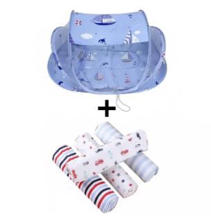Baby Sleeping Nest with 6-Piece Receiving Flannels Combo – Soft, Cozy & Everyday Newborn Comfort