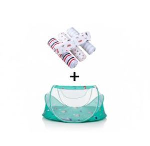 Baby Sleeping Nest with 6-Piece Receiving Flannels Combo – Soft, Cozy & Everyday Newborn Comfort