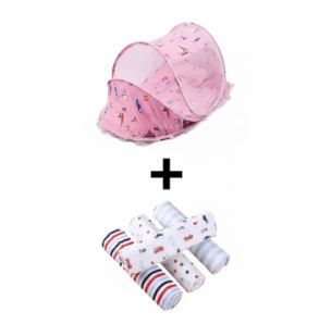 Baby Sleeping Nest with 6-Piece Receiving Flannels Combo – Soft, Cozy & Everyday Newborn Comfort