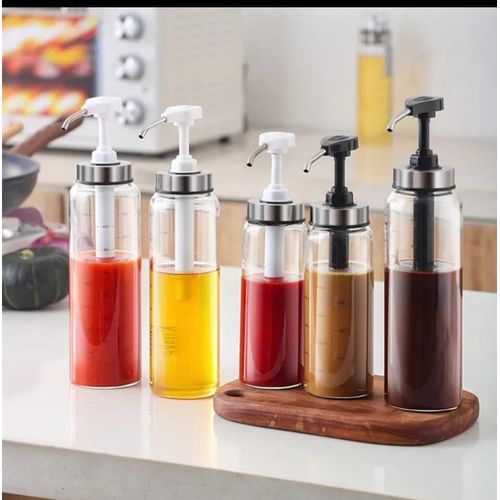 Glass Oil/Sauce/Ketchup Dispenser Bottle -500ml