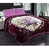 Printed Mink Heavy Duty Luxury Ultra 2 Ply Double Bed Blanket 5 kg for Heavy Winters with English Colors