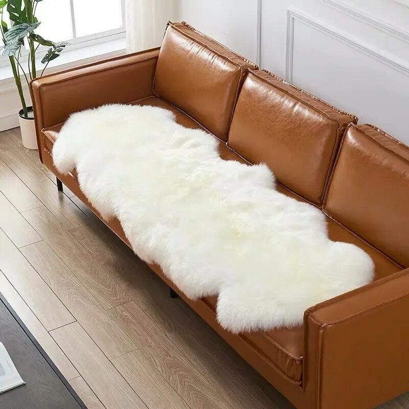 Plush Floor Foot Mats Faux Fur Wool Carpets Living Room Lounge Fluffy Bedside Rug Sofa Cushion
