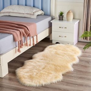 Plush Floor Foot Mats Faux Fur Wool Carpets Living Room Lounge Fluffy Bedside Rug Sofa Cushion