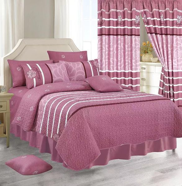 7 piece woolen duvet and curtain set