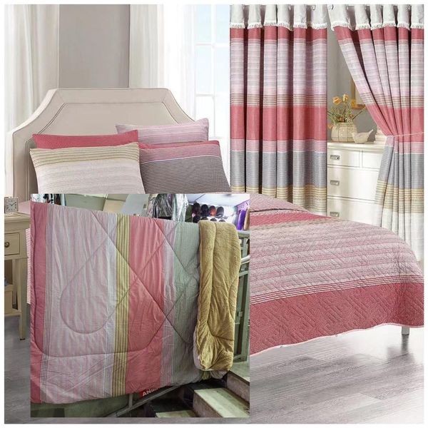 7 piece woolen duvet and curtain set