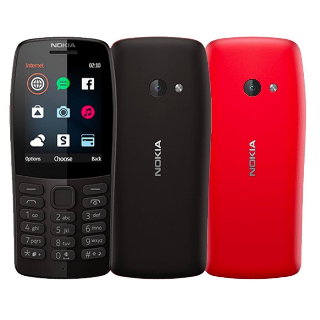 Nokia 210 phone ; Dual sim cards, Camera,  Flashlight and Torch, 1020mAh battery, Supports upto 32gb Memory card, 16MB internal storage, Bluetooth,  FM Radio, USB charging, Games and Mp3 player