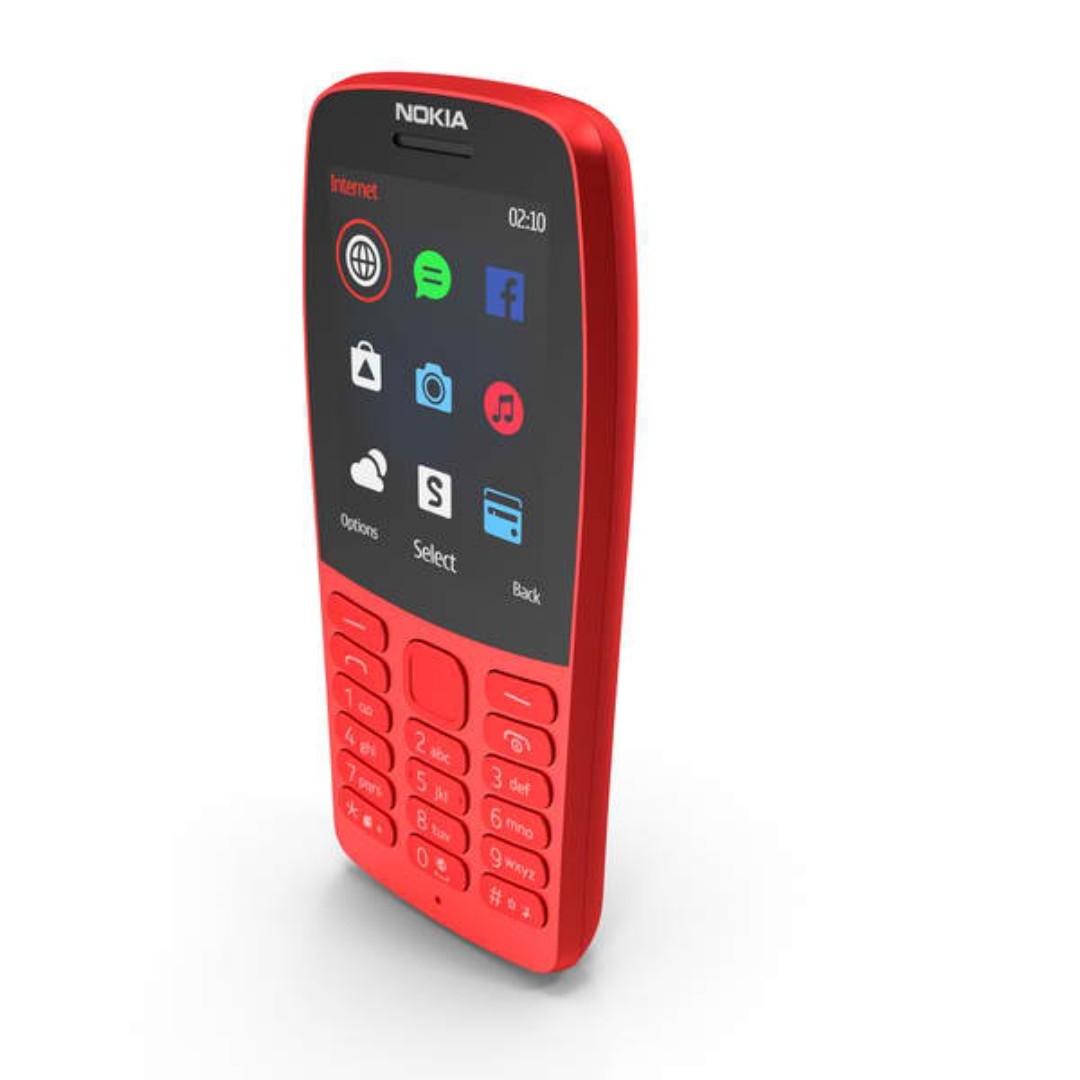 Nokia 210 phone ; Dual sim cards, Camera,  Flashlight and Torch, 1020mAh battery, Supports upto 32gb Memory card, 16MB internal storage, Bluetooth,  FM Radio, USB charging, Games and Mp3 player