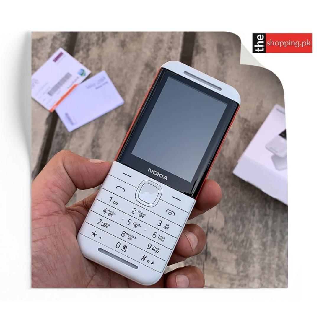 NOKIA 5310 with RAM: 8 MB

Internal Storage: 16 MB

Battery: 1200 mAh

Main camera: VGA with flash

Front camera: Not available

Display: 2.4 inch

Processor: MT6260A

Connectivity: Dual sim, 3G, 4G,