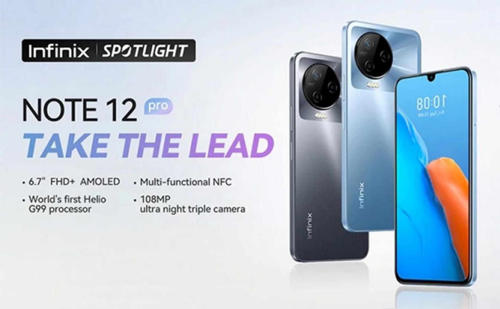 Infinix Note 12 Pro 4G Infinix Note 12 Pro 4G X676B, Display AMOLED 6.70", Li-Ion 5000mAh; 8/256GB, MediaTek Helio G99 MT6789