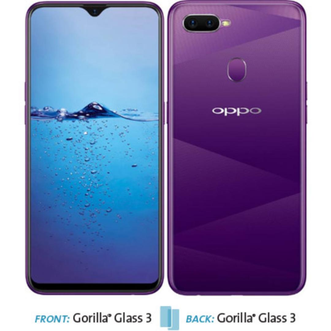 OPPO F9 

Color: Twilight Blue, Starry Purple
Operating System: ColorOS 5.2, based on Android 8.1
Processor: MTK P60
GPU: ARM Mali-G72 MP3 800MHz
Battery: 3500mAh (TYP) 3415mAh (MIN)
RAM: 4GB/6GB
Stor