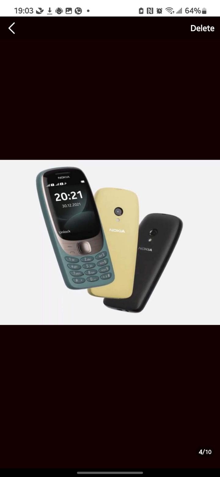 New NOKIA 6310.  Dual Sim, wireless fm, rear camera flash,8 MB RAM, 16 MB inbuilt

1150 mAh Battery

2.8 inches, 160 x 240 px Display

0.3 MP Rear Camera

Memory Card Supported, up to 32 GB

Bluetooth