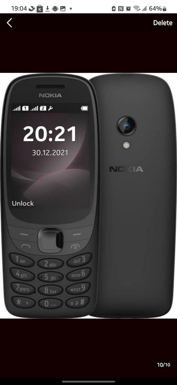New NOKIA 6310.  Dual Sim, wireless fm, rear camera flash,8 MB RAM, 16 MB inbuilt

1150 mAh Battery

2.8 inches, 160 x 240 px Display

0.3 MP Rear Camera

Memory Card Supported, up to 32 GB

Bluetooth