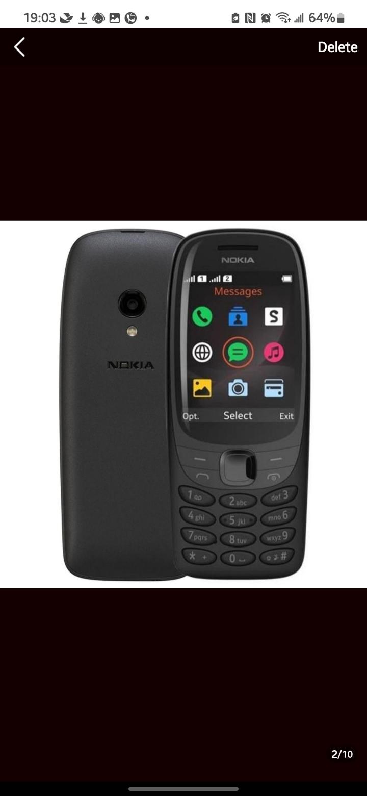 New NOKIA 6310.  Dual Sim, wireless fm, rear camera flash,8 MB RAM, 16 MB inbuilt

1150 mAh Battery

2.8 inches, 160 x 240 px Display

0.3 MP Rear Camera

Memory Card Supported, up to 32 GB

Bluetooth