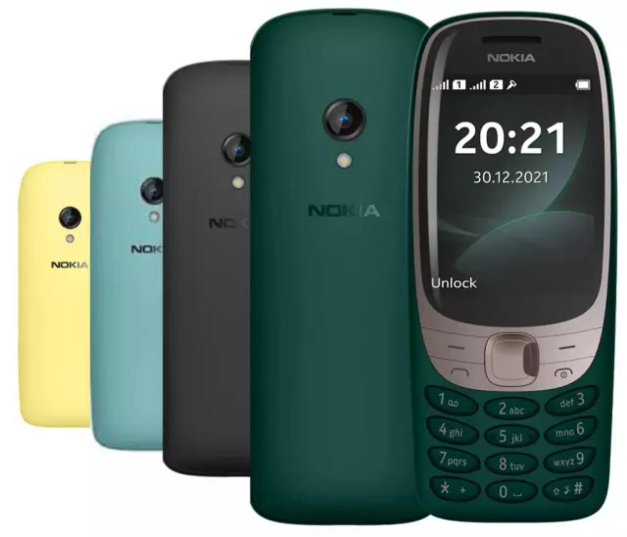 NEW NOKIA 6310: Features 2.8″ display, Unisoc 6531F chipset, 1450 mAh battery, 16 MB storage, 8 MB RAM.