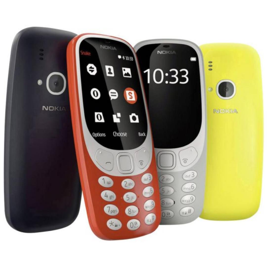 NOKIA 3310. 2.4 Inch QVGA Display

MicroSD Upto 32GB

Dual Normal SIM

2MP Camera With LED Flash

FM Radio

MP3 Player

Bluetooth 3.0 With SLAM

Nokia Series 30+ OS

1200 MAh Battery

12 months warran