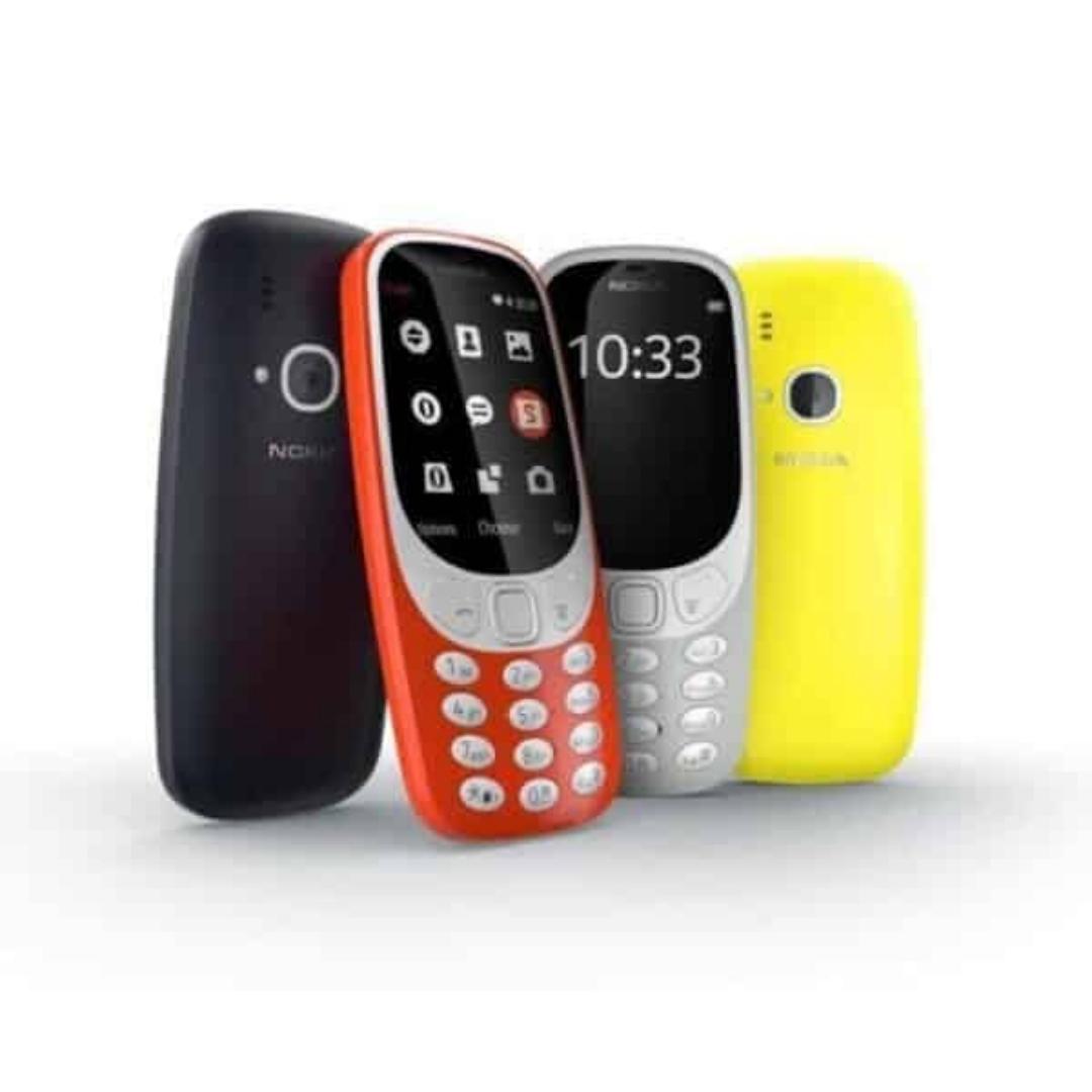 NOKIA 3310. 2.4 Inch QVGA Display

MicroSD Upto 32GB

Dual Normal SIM

2MP Camera With LED Flash

FM Radio

MP3 Player

Bluetooth 3.0 With SLAM

Nokia Series 30+ OS

1200 MAh Battery

12 months warran