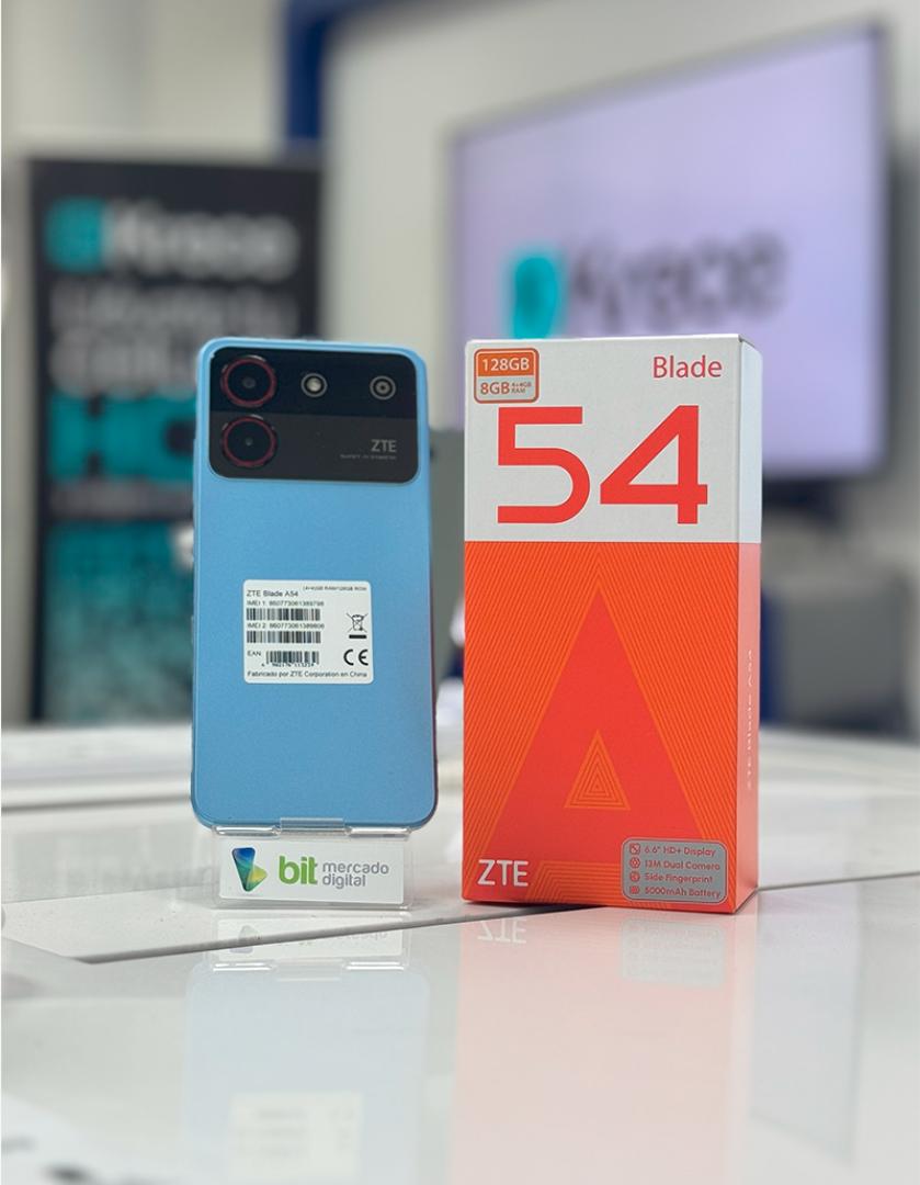 ZTE BLADE A54 smart Android phone Features 6.6″ display, Unisoc SC9863A chipset, 5000 mAh battery, 128 GB storage, 4 GB RAM.