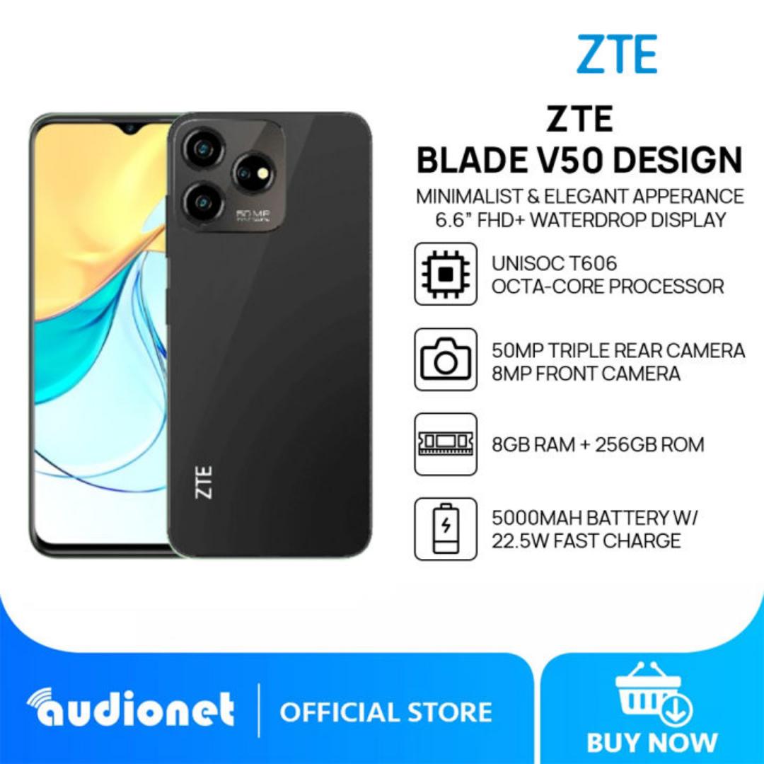 ZTE BLADE V50D ZTE Blade V50 Key Features

RAM: 4GB

Internal Storage: 256GB

Display: 6.67 inches

OS: Android 13

Chipset: Unisoc Tiger T760

Connectivity: 4G

Battery: 4,80mAh, 33W

Colors: Blue, B