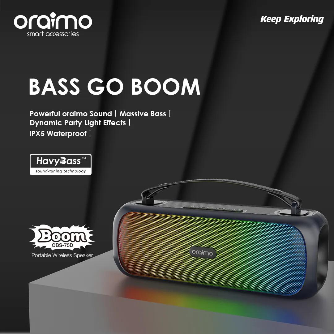 Black Friday Discounts For Oraimo Boom Powerful Sound Massive Bass Dynamic Light Effects