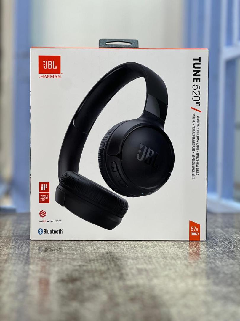 JBL 520 BT Pure Bass Wireless Headphones-Black/Purple