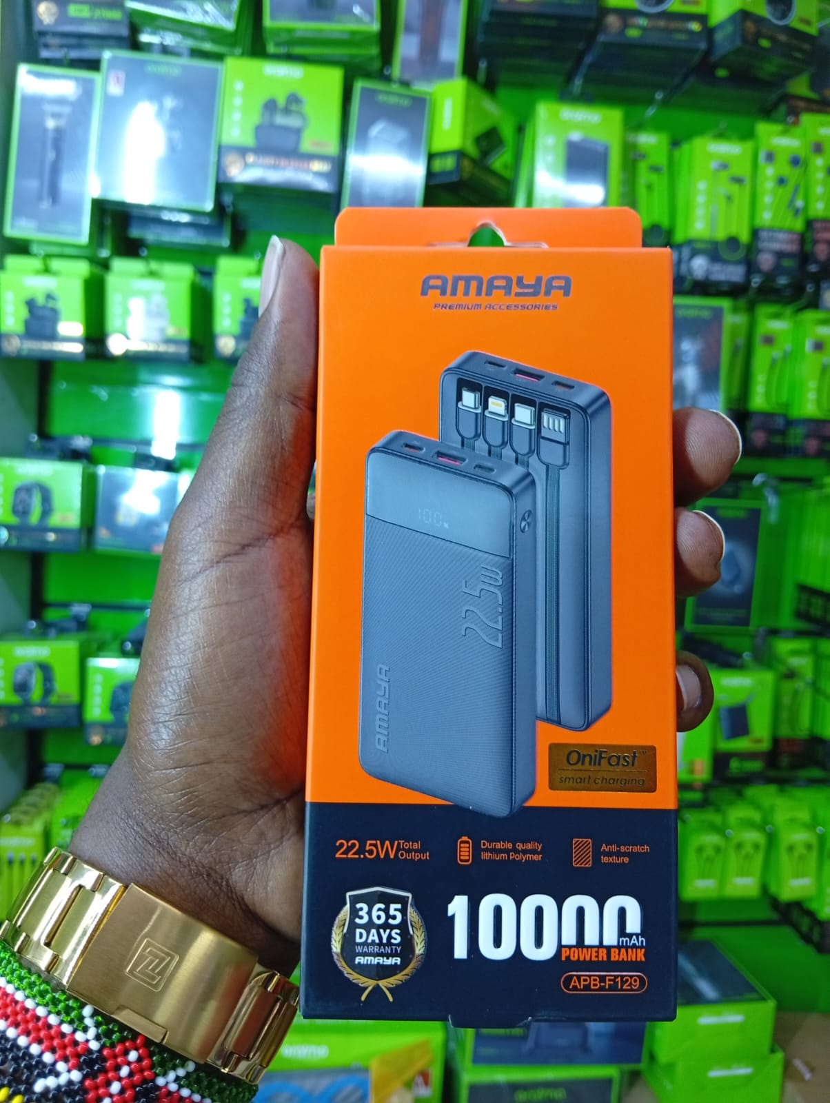 Amaya APB-F129 22.5W 10000 mah Power Bank with cables