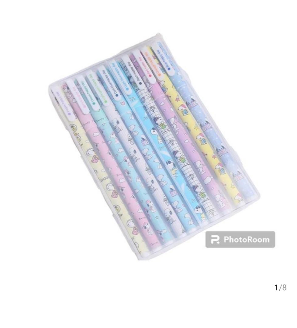 set of 10 pieces gel pens for journaling.