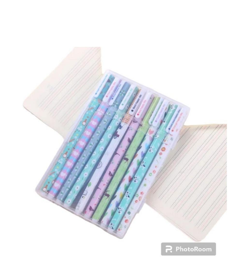 set of 10 pieces gel pens for journaling.