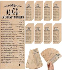 Kraft paper emergency scriptures bookmark