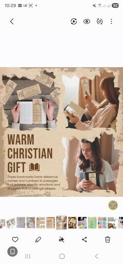 Kraft paper emergency scriptures bookmark