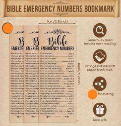 Kraft paper emergency scriptures bookmark